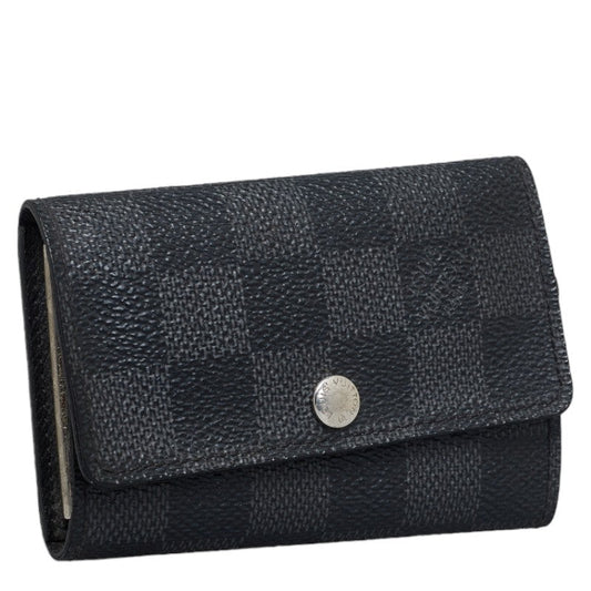 Louis Vuitton Louis Vuitton Damière Graphite N62662 Keycase Leather Black