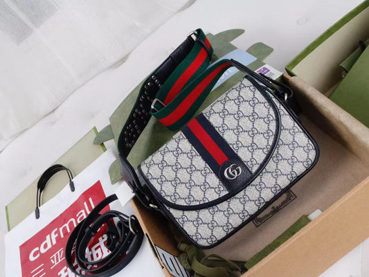 GC564 Ophidia GG Mini Shoulder Bag / HIGHEST QUALITY VERSION / 9"W x 6.7"H x 2.7"D
