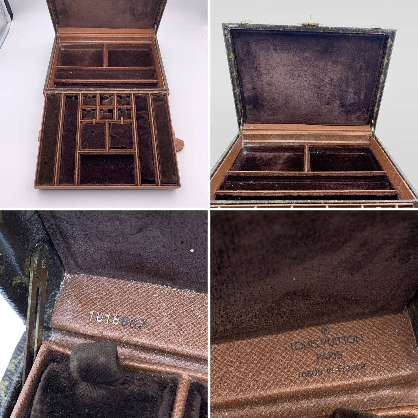 LOUIS VUITTON Monogram Canvas Boite Bijoux Jewelry Case Travel Bag