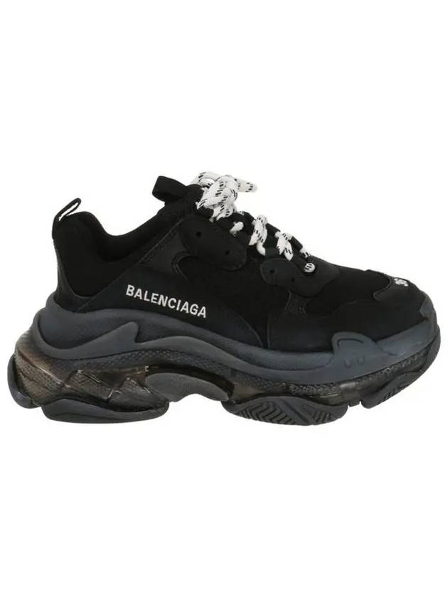 Luxury Balenciaga  Triple S Clear Sole Low Top Sneakers Black
