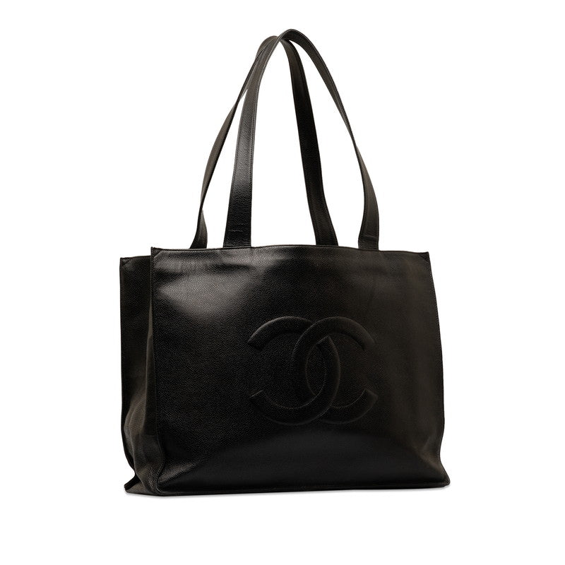 Chanel Coco Handbag Tote Bag Unclear Black Leather  CHANEL