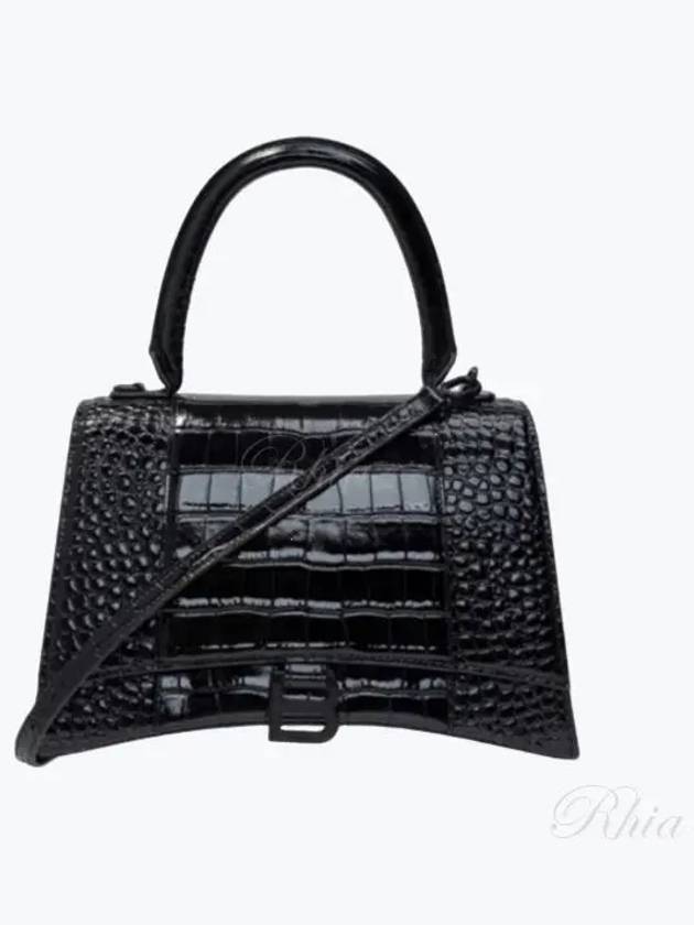 Luxury Balenciaga  Hourglass Top Handle Tote Bag Black