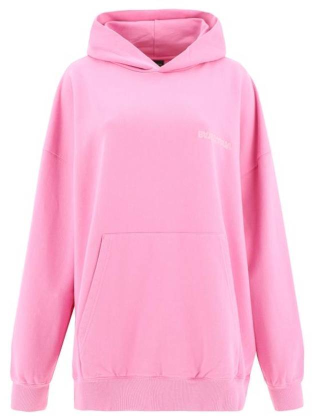 Luxury Balenciaga  Logo Print Hoodie Pink