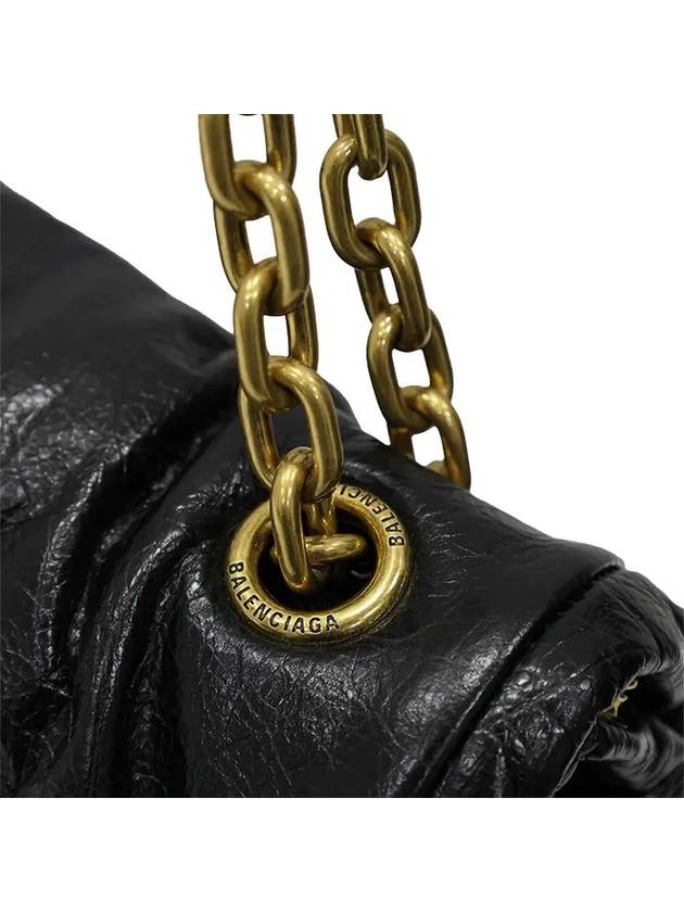 Luxury Balenciaga  Monaco Chain Strap Shoulder Bag Black