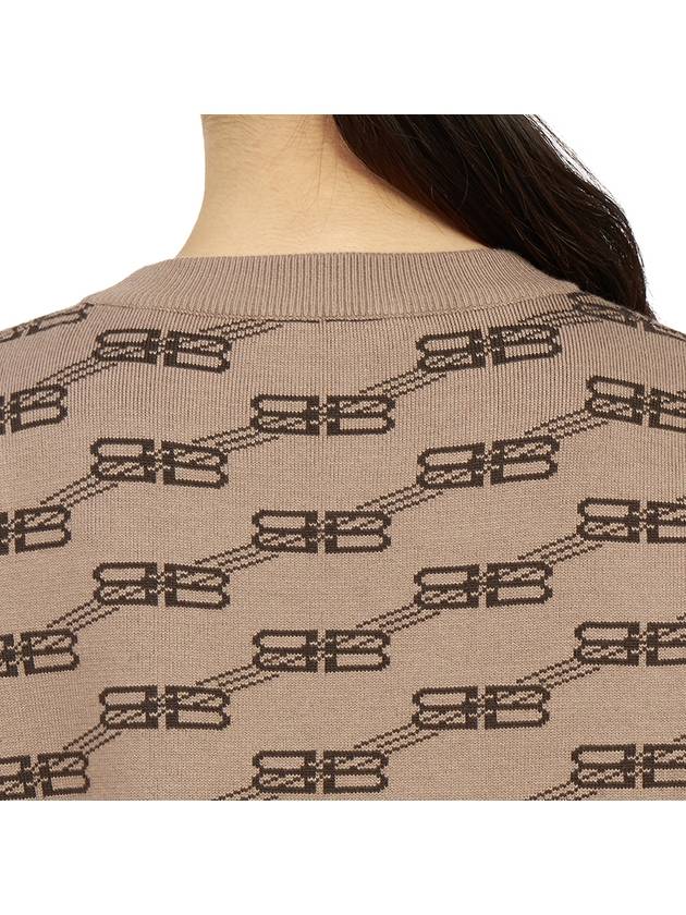 Luxury Balenciaga  BB Monogram Sweatshirt Brown