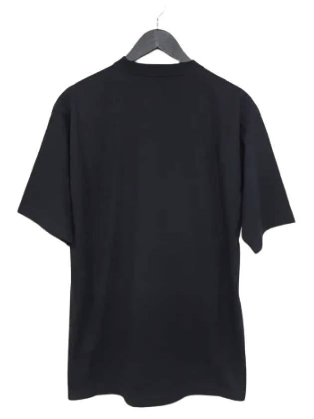 Luxury Balenciaga  Gym Wear Logo Print Short Sleeve T-Shirt Black