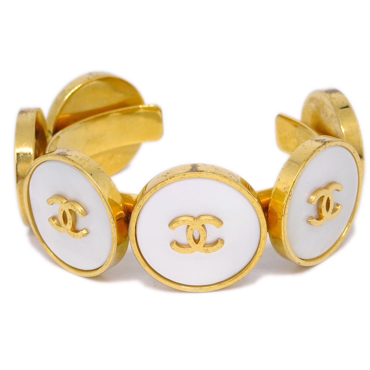 Chanel Shell Bangle Gold 96A