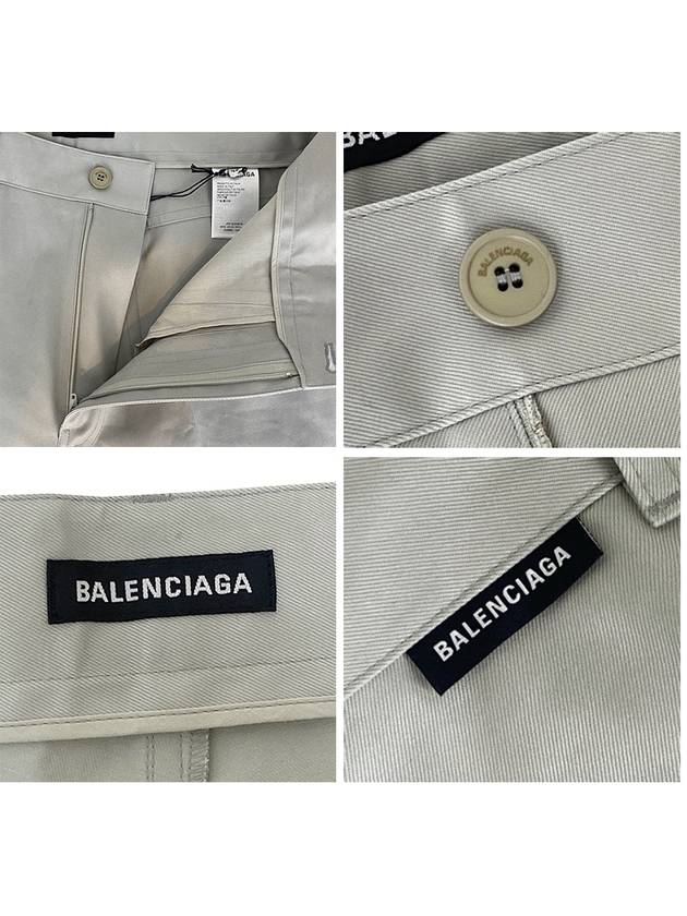 Luxury Balenciaga  Fluid Wide Pants Pearl Grey