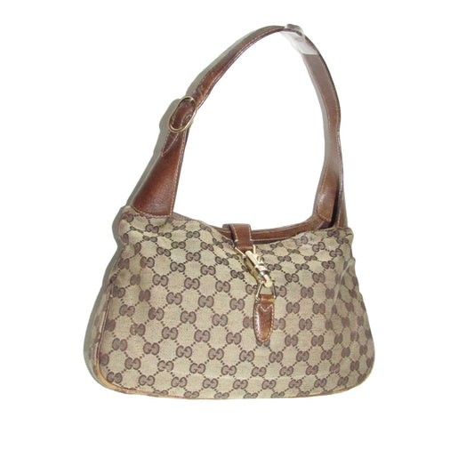 Gucci brown Guccissima print XL Jackie hobo with a gold piston clasp!