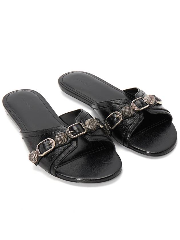 Luxury Balenciaga  Le Cagole Slippers Black