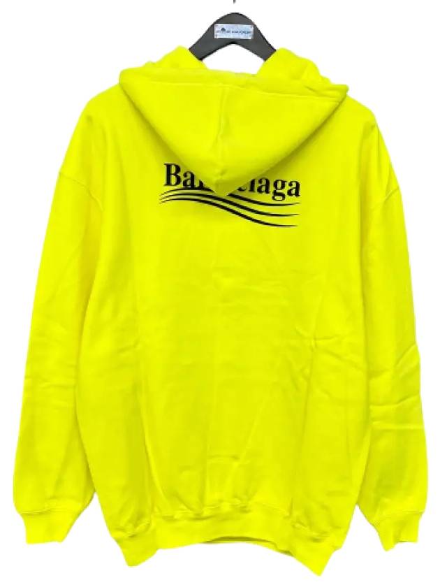 Luxury Balenciaga  Wave Logo Hoodie Sweatshirt Neon Yellow