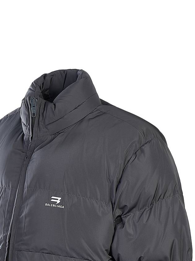 Luxury Balenciaga  Sporty B Logo Point Down Padding Grey