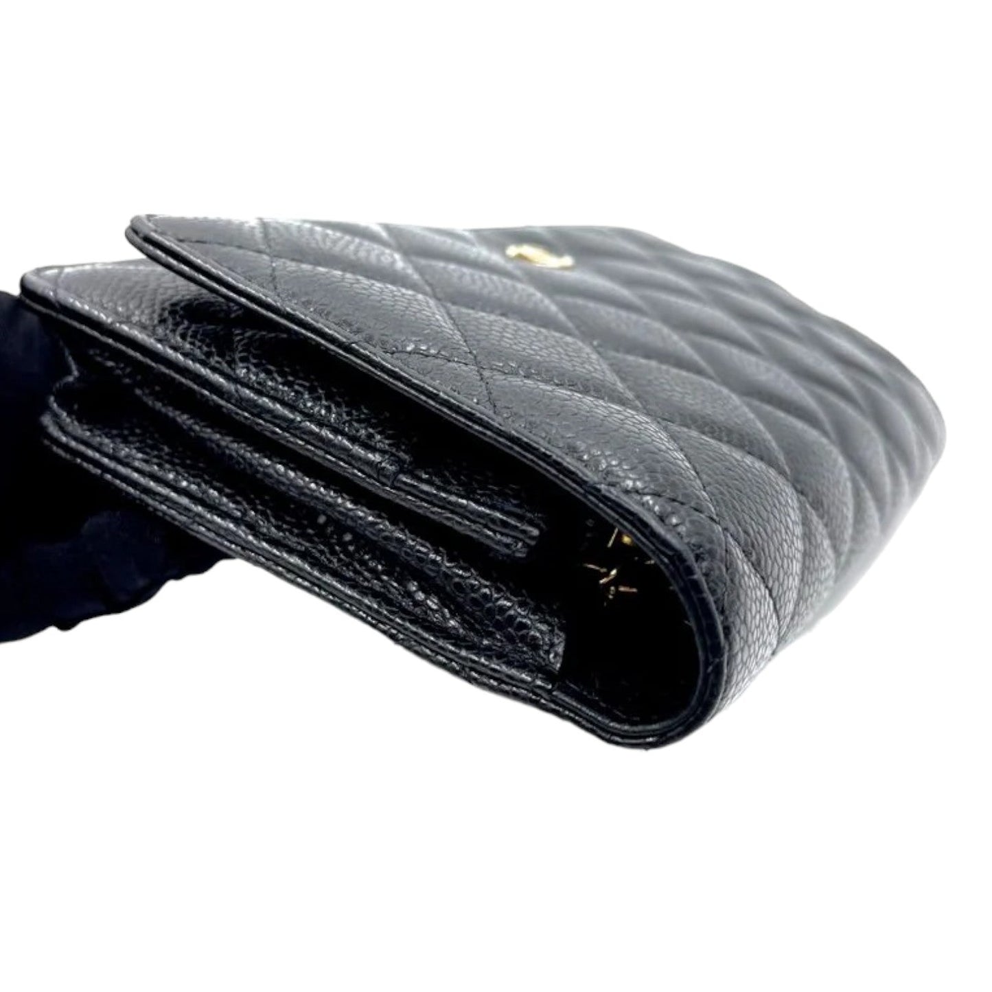 Wallet On Chain WOC Caviar Quilted Black GHW