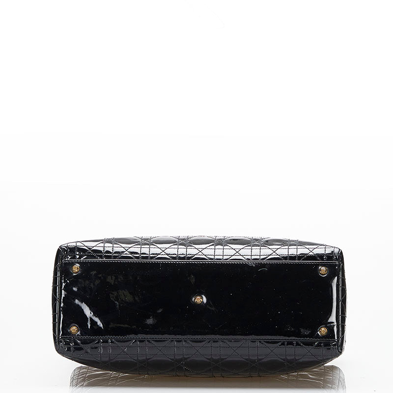 Large Cannage Patent Leather Lady Dior