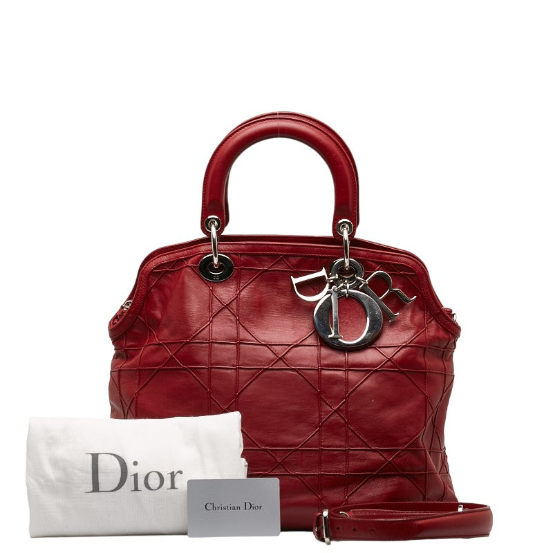 Dior Granville Leather Tote Bag Leather Handbag in Good condition