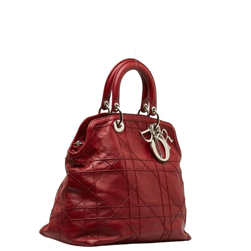 Dior Granville Leather Tote Bag Leather Handbag in Good condition
