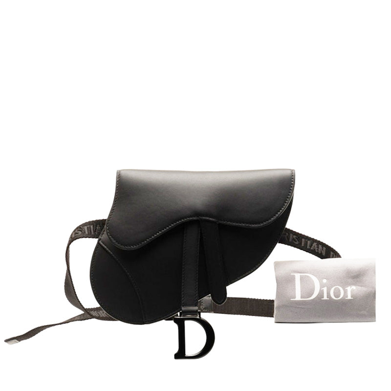 Dior Leather Saddle Belt Bag  Leather Shoulder Bag in Excellent condition