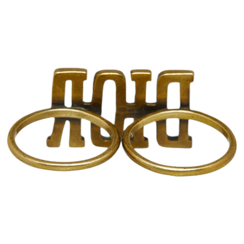 Dior Double Logo Ring Metal Ring in Good condition