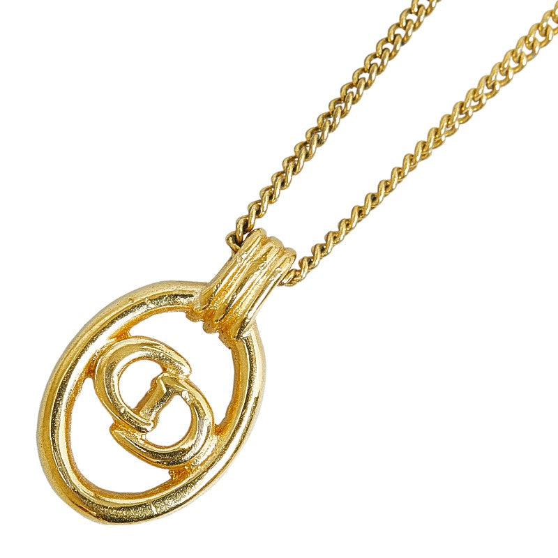 Dior CD Logo Chain Necklace  Metal Necklace in Good condition