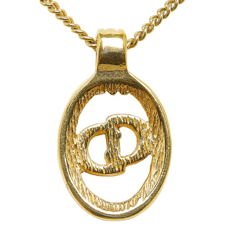 Dior CD Logo Chain Necklace  Metal Necklace in Good condition