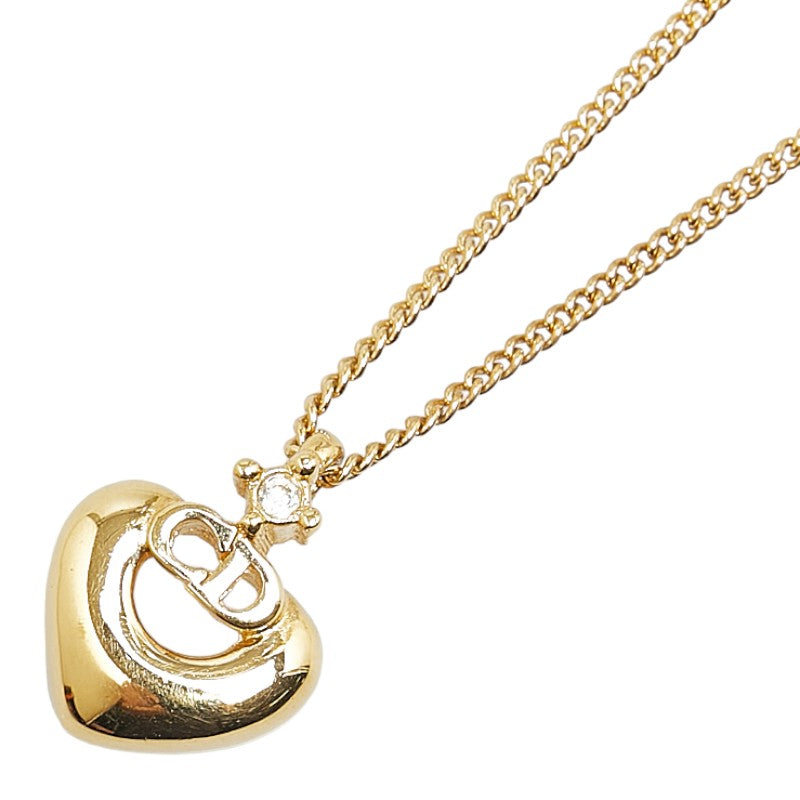 Dior CD Heart Pendant Necklace Metal Necklace in Excellent condition