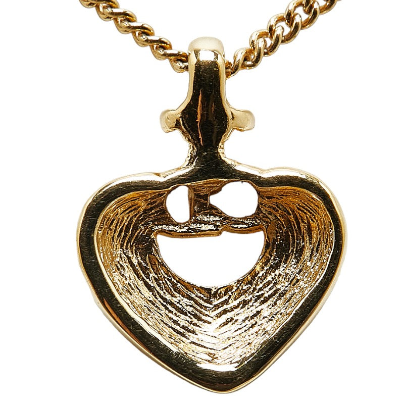 Dior CD Heart Pendant Necklace Metal Necklace in Excellent condition