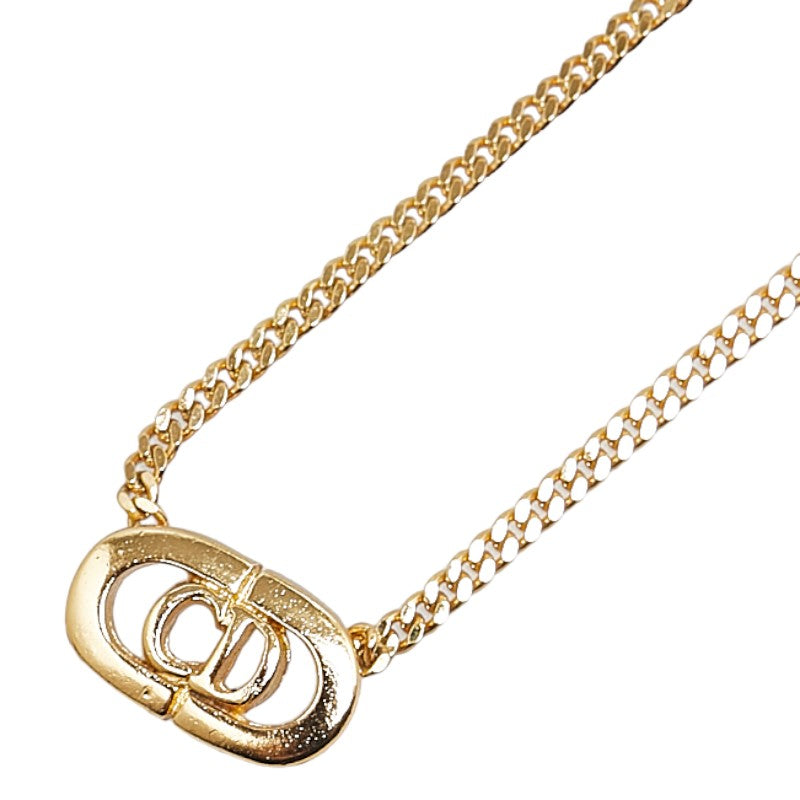 Dior CD Logo Chain Necklace Metal Necklace in Excellent condition