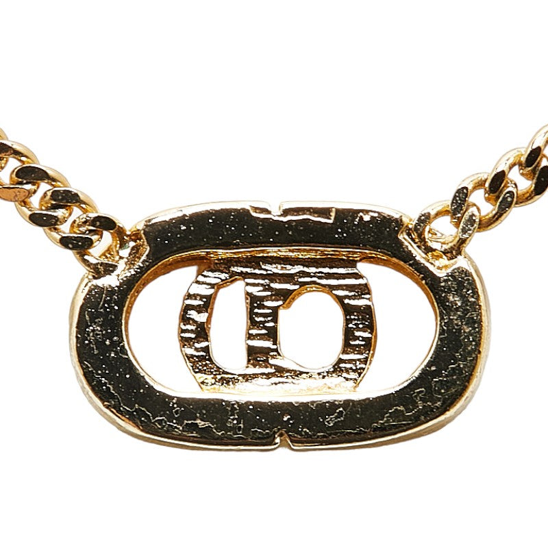 Dior CD Logo Chain Necklace Metal Necklace in Excellent condition