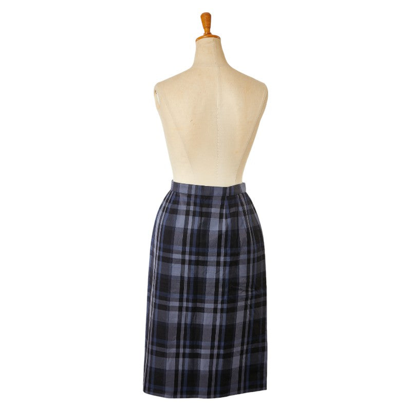 Burberry Nova Check Cotton Long Skirt
