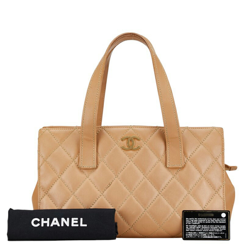 Chanel Wild Stitch Coco Mark Tote Bag Beige