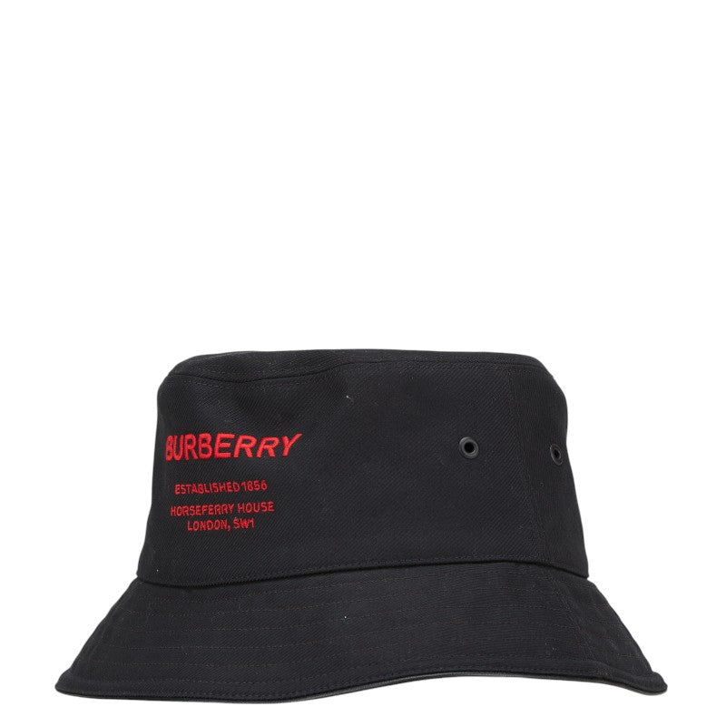 Burberry Logo Cotton Leather Bucket Hat