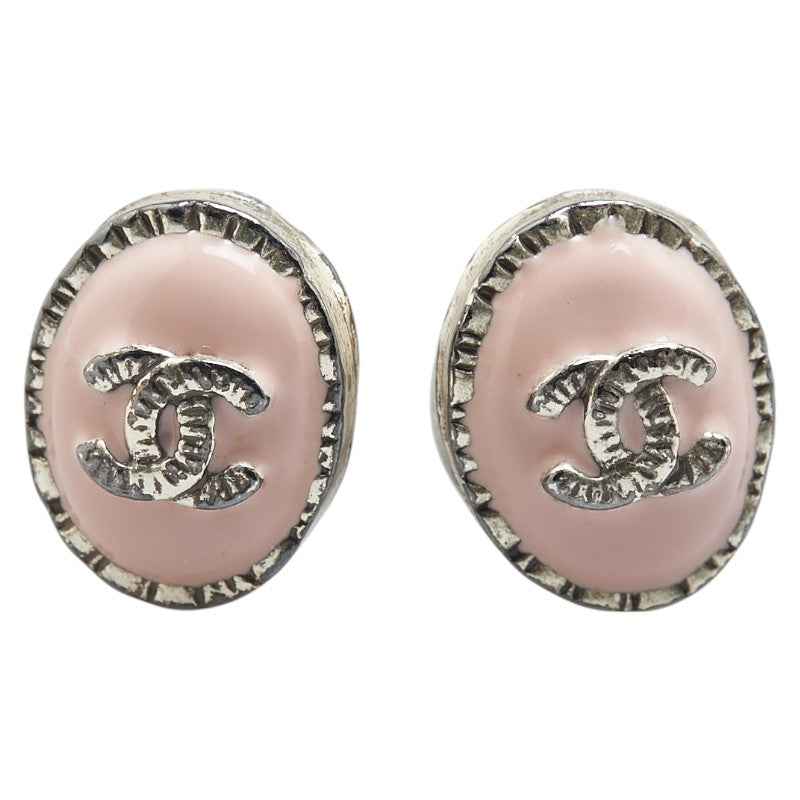 Chanel Coco Mark Oval Earrings