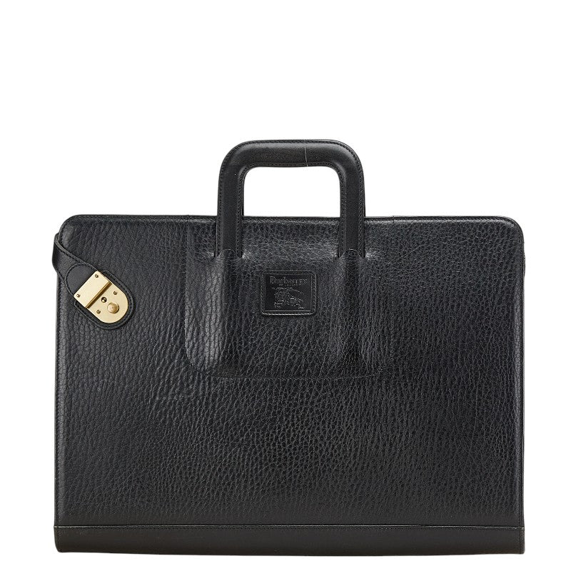 Burberrys Classic Check Lining Leather Briefcase