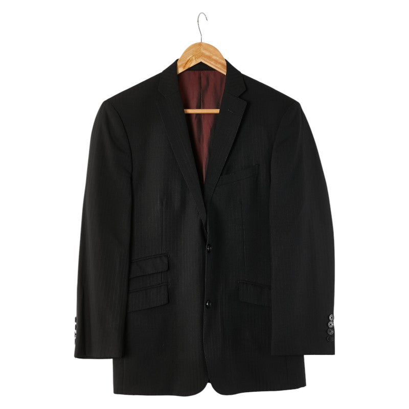 Burberry Black Label Stripe Wool Tailored Jacket