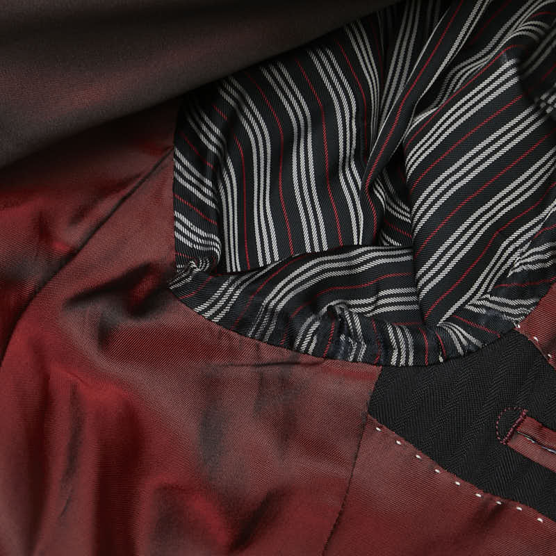 Burberry Black Label Stripe Wool Tailored Jacket
