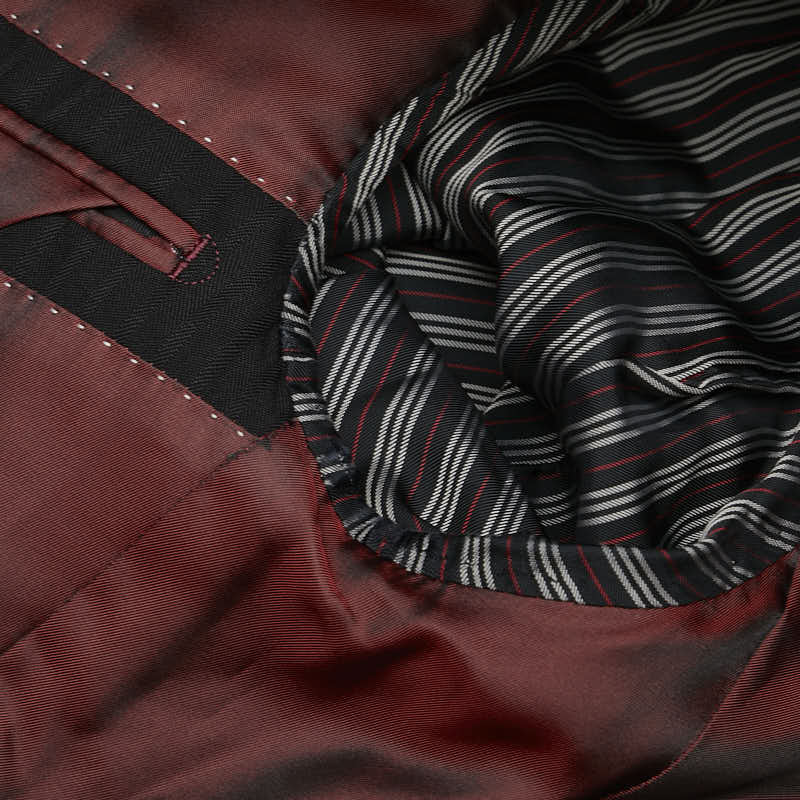 Burberry Black Label Stripe Wool Tailored Jacket