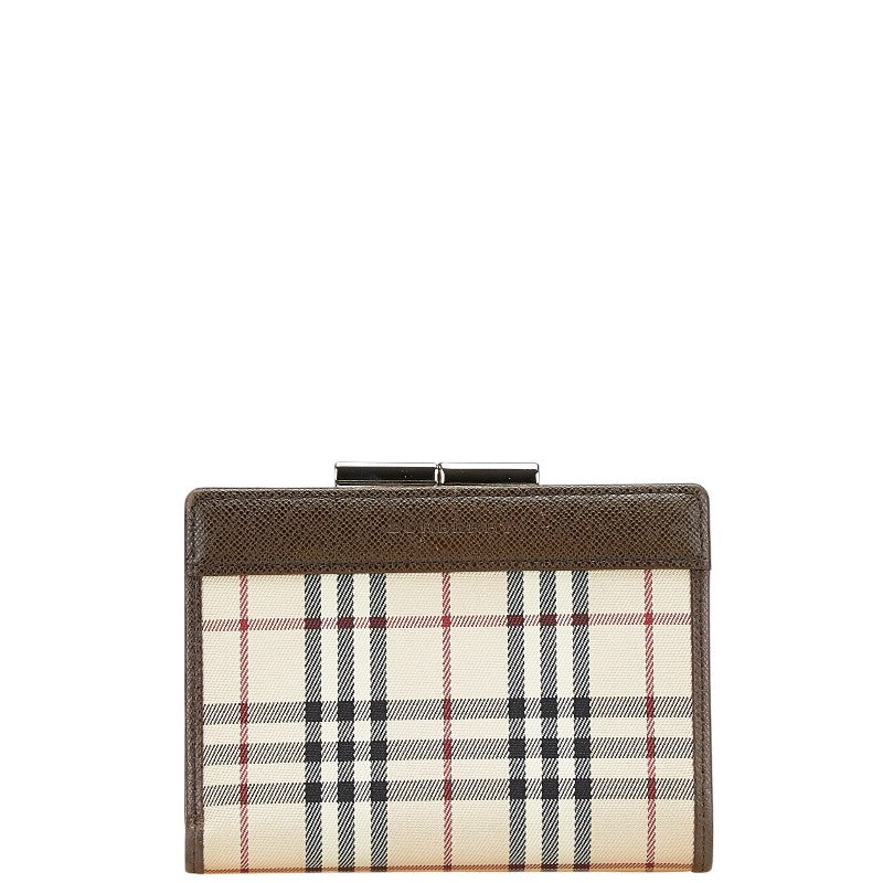 Burberry Nova Check Canvas Leather Wallet