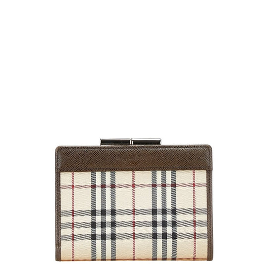 Burberry Nova Check Canvas Leather Wallet