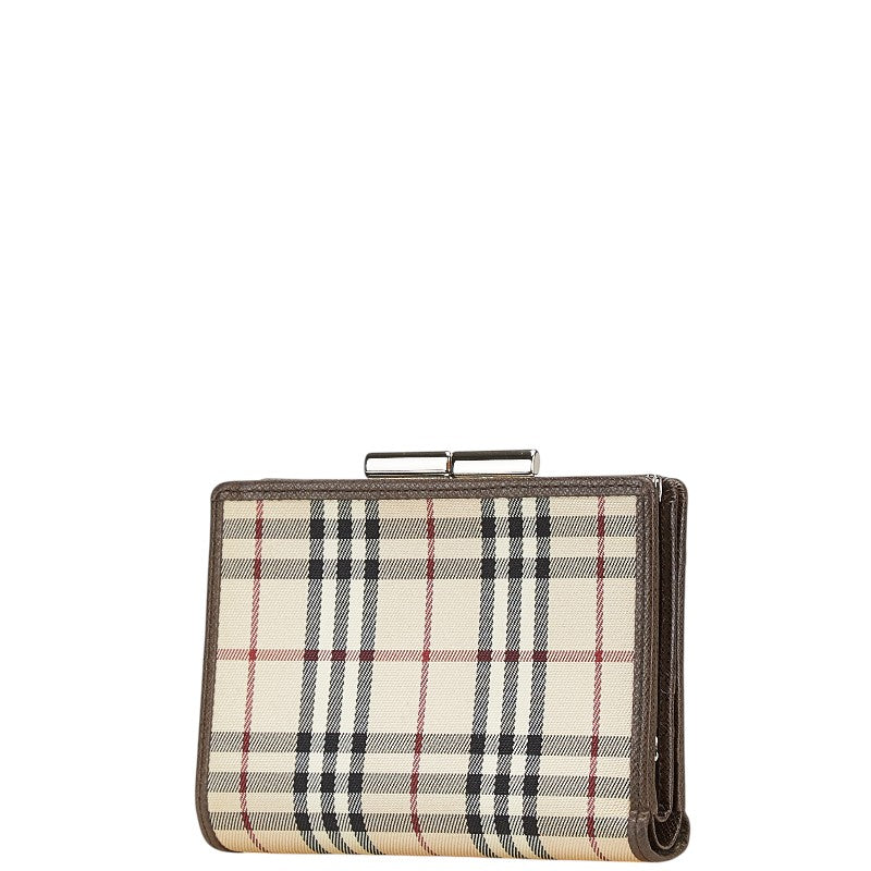 Burberry Nova Check Canvas Leather Wallet