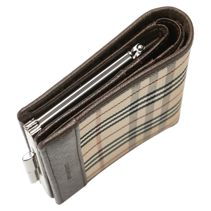 Burberry Nova Check Canvas Leather Wallet