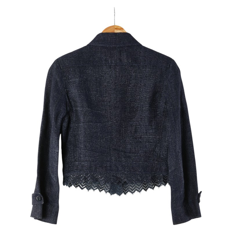 Chanel Coco Mark Button Linen Jacket