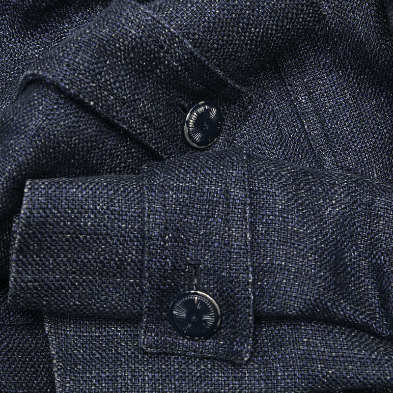 Chanel Coco Mark Button Linen Jacket