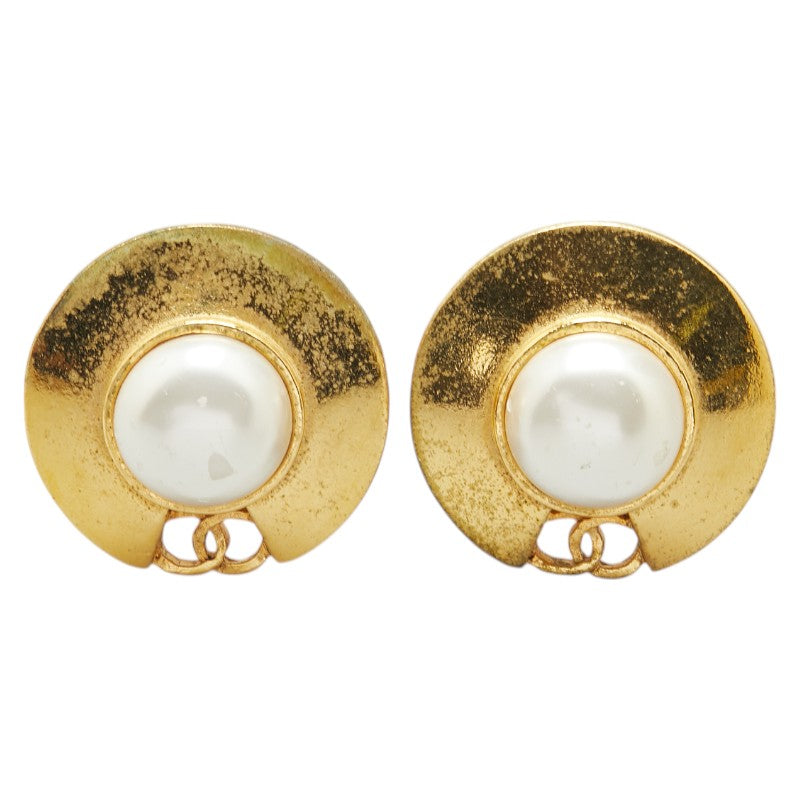 Chanel Coco Mark Pearl Earrings