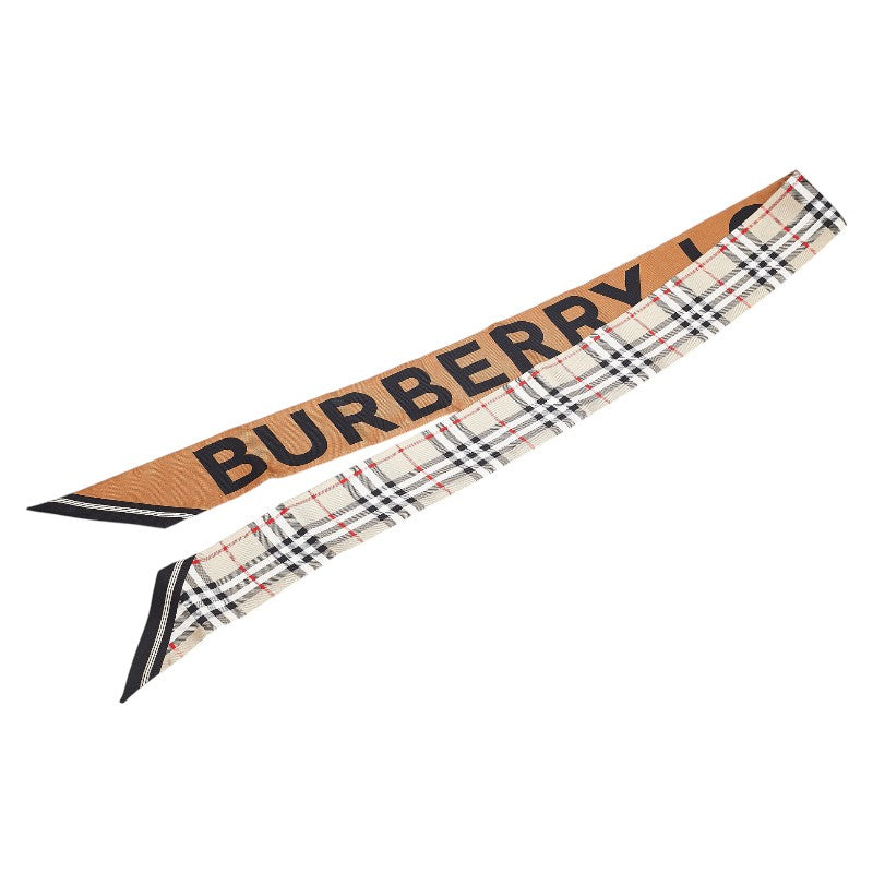 Burberry Logo Nova Check Silk Scarf