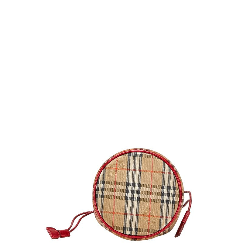 Burberry Shadow Horse Nova Check Canvas Leather Pouch