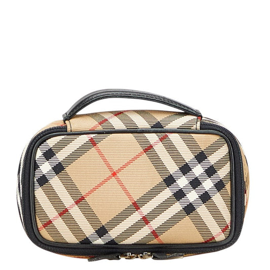 Burberry Nova Check Canvas Leather Pouch