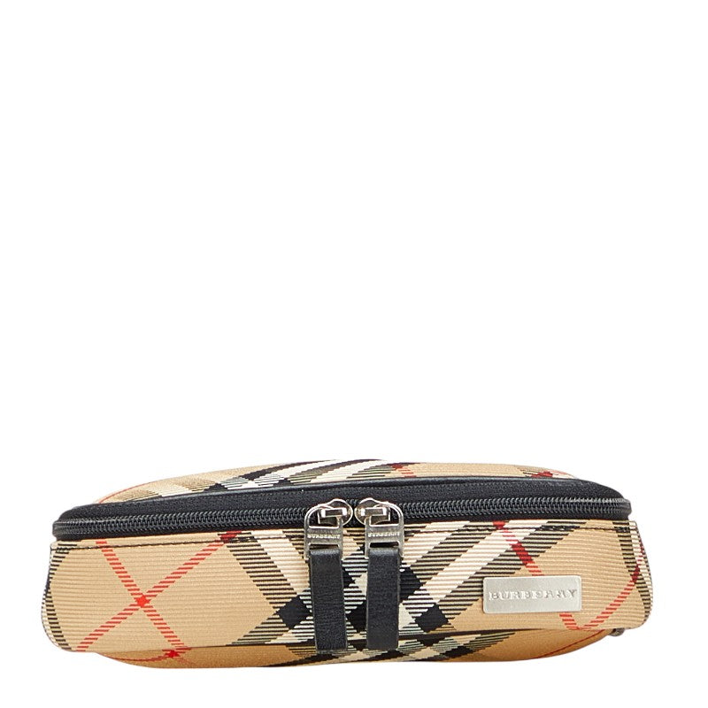 Burberry Nova Check Canvas Leather Pouch