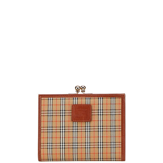 Burberry Nova Check Canvas Leather Wallet