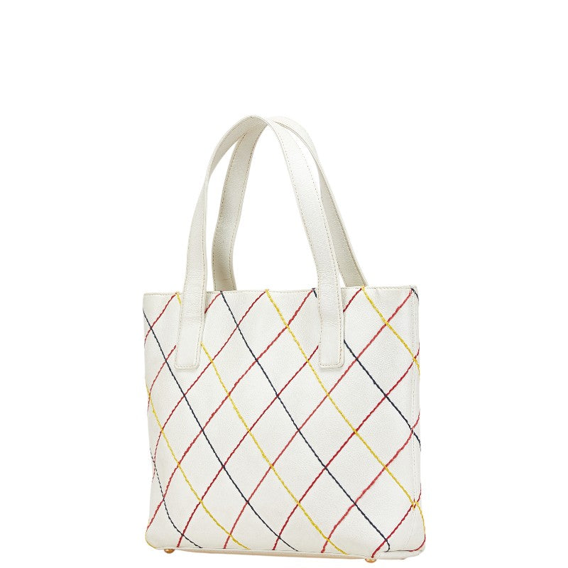 Chanel Wild Stitch Coco Mark Leather Tote Bag