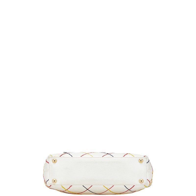 Chanel Wild Stitch Coco Mark Leather Tote Bag
